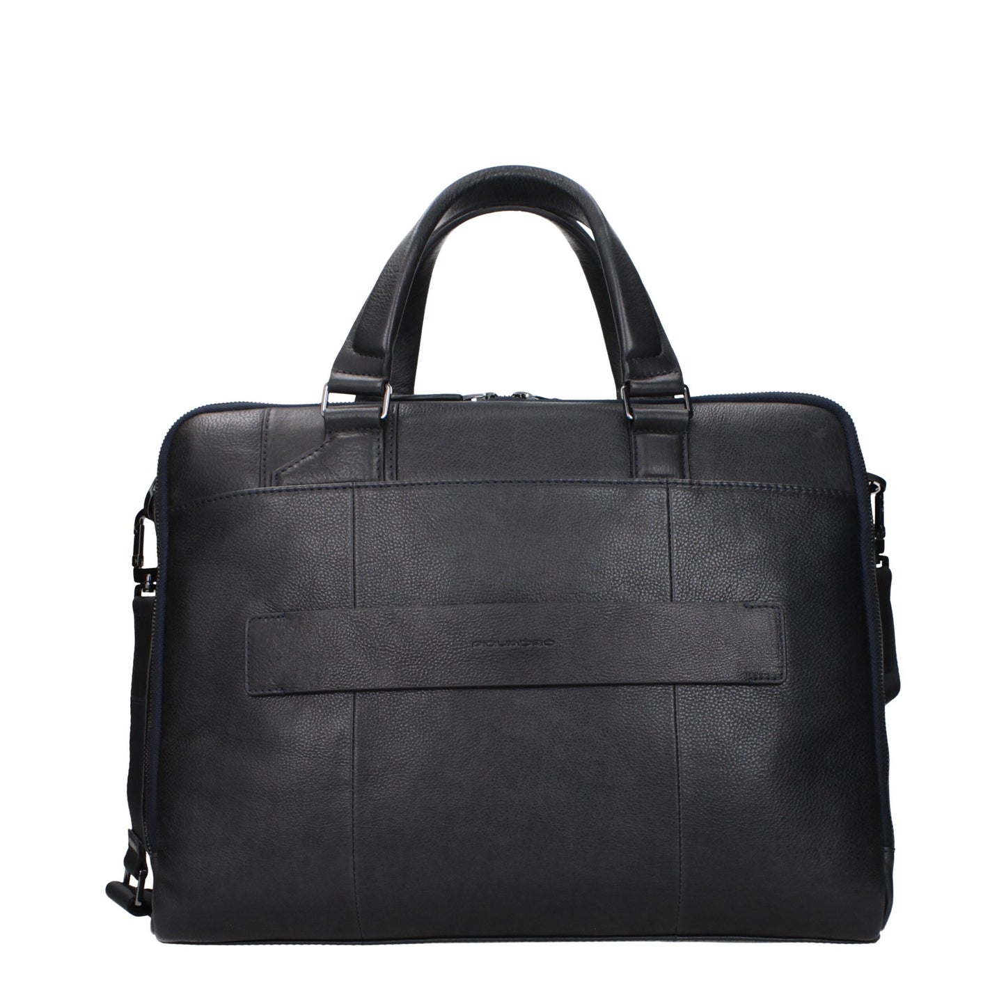 Blue Leather Business And Laptop Bags