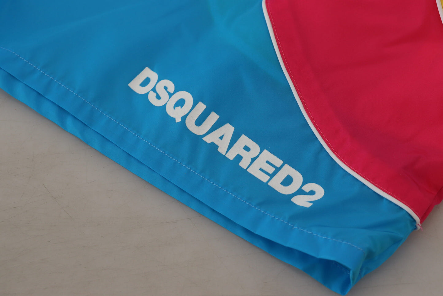 Multicolor Logo Print Men Beachwear Shorts Swimwear